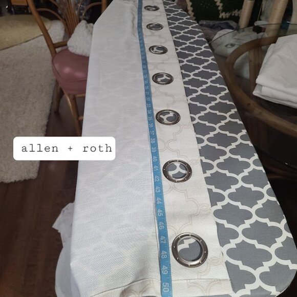 allen + roth 84-in Silver Trellis Light filtering Grommet Single curtain 83 x 50 - Picture 6 of 10